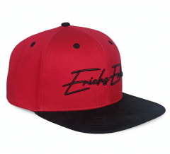 Custom flat brim printing red inside stain 3D embroidery 6 panel hat snapback cap