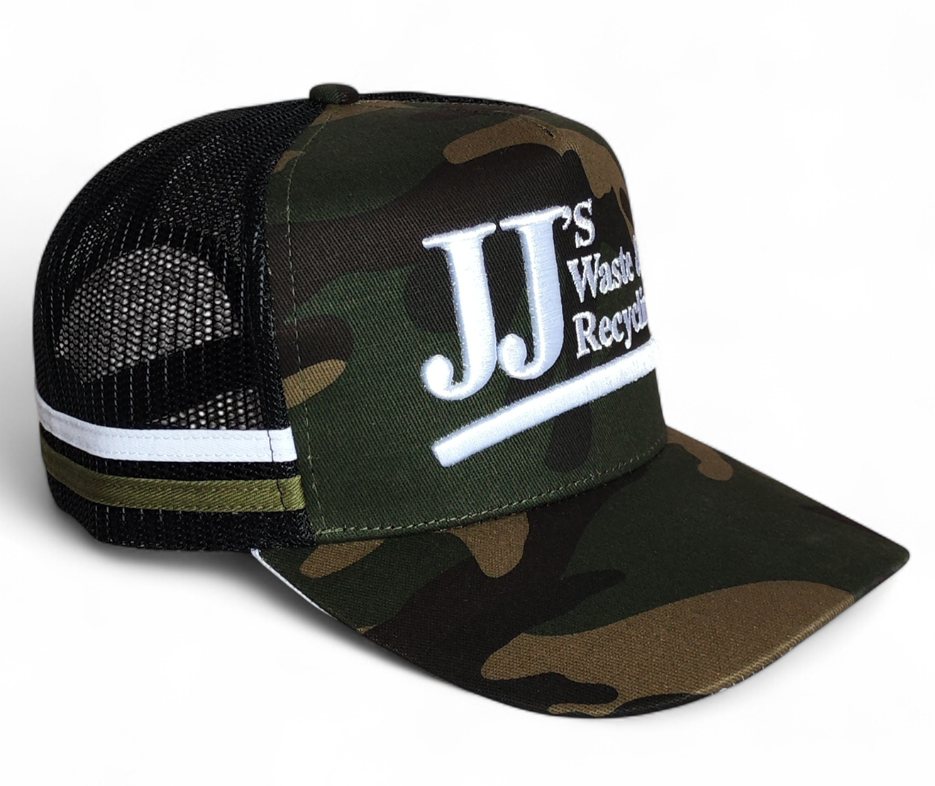 Customized Camouflage Print Pattern 5-Color 3d Embroidery High Profile Australian Cowboys Trucker Hat Cap