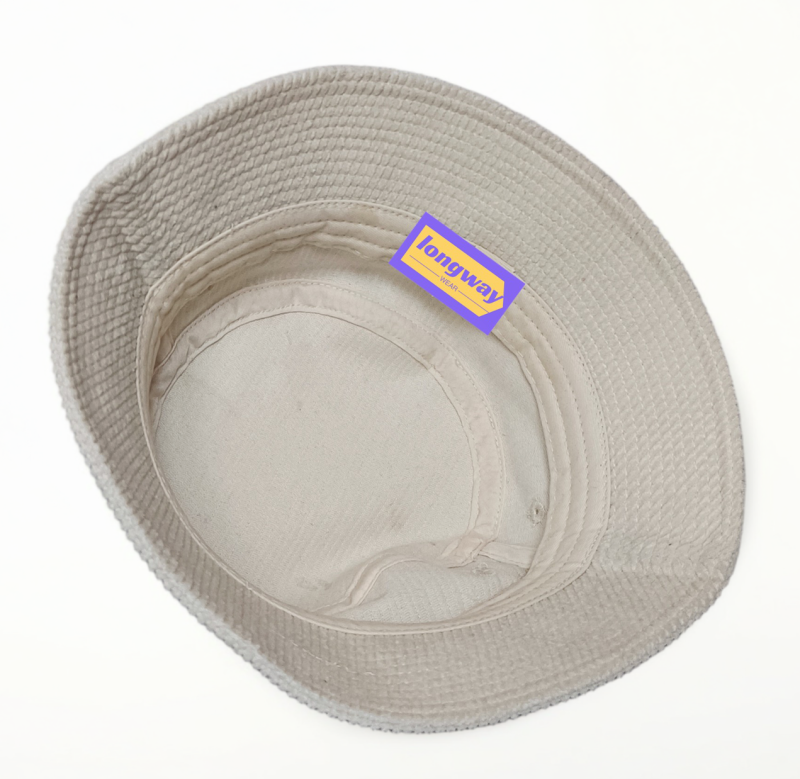 Custom Embroidery Logo Fisherman Solid Fashion Bucket Hat Cap Ourdoot High Quality Summer Cap Corduroy Lined Bucket Hats