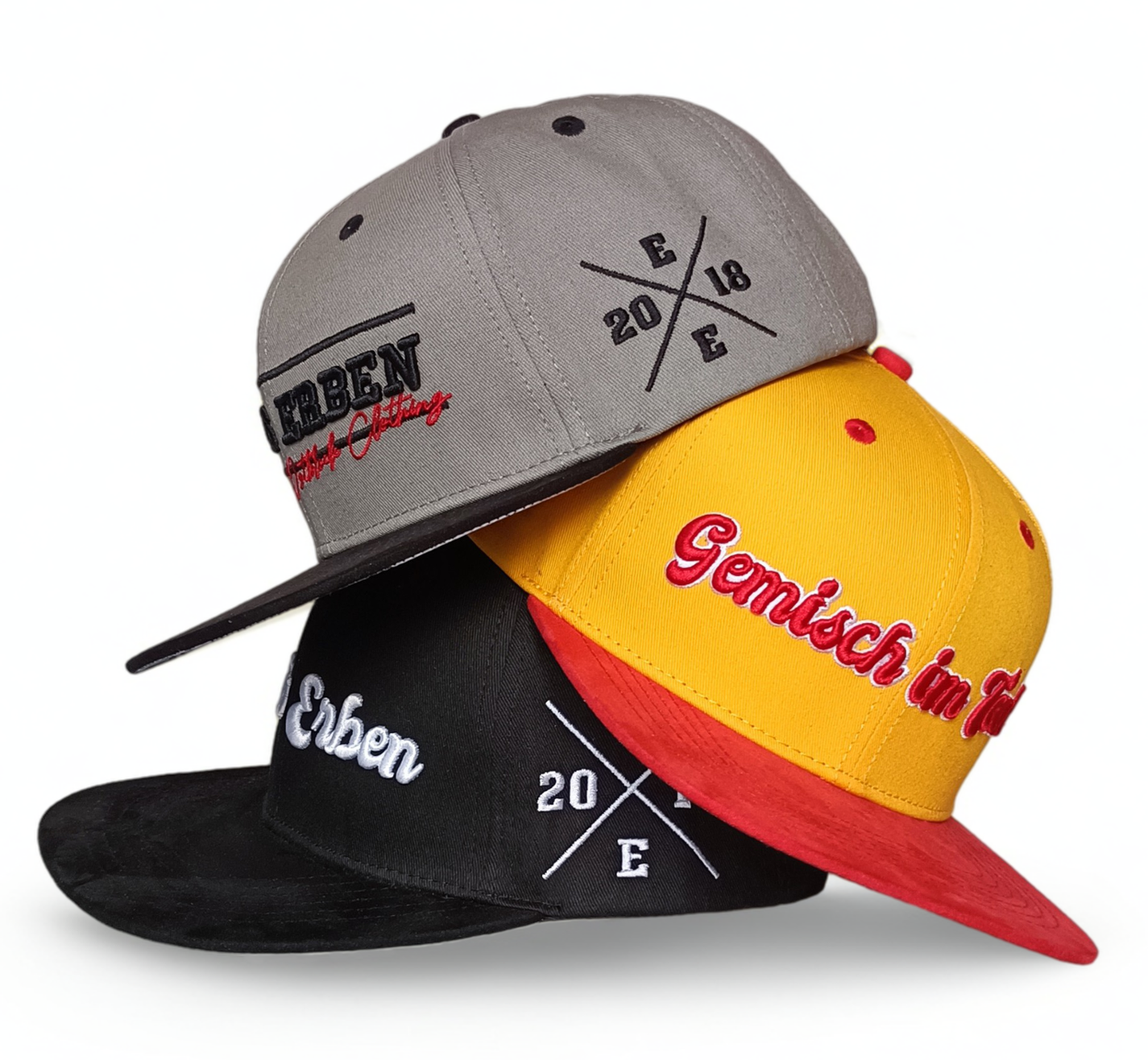 Wholesale China Factory High Quality Black 3D Embroidery Logo Inside Satin Lined Custom Red Black 2 Tones Snapback Cap Hat