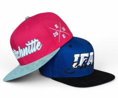 6 Panel Suede Wholesale Men Fitted Caps Flat Brim Hip Hop Custom Embroidery Logo Hats Sports Football Baseball Hat Snapback Cap
