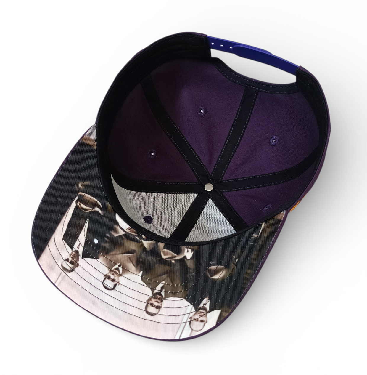Custom Flat Bill Visor Classic 6 Panel Snapback Hat Adjustable Suede Brim New Trendy 2 Tone Color Summer Hat Snapback Cap