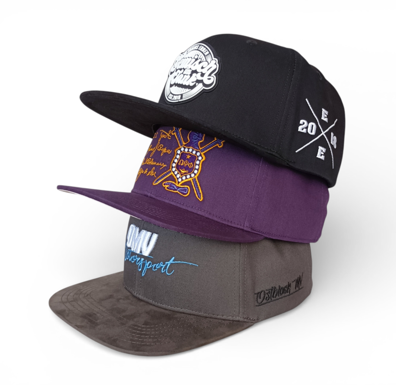 Custom Flat Bill Visor Classic 6 Panel Snapback Hat Adjustable Suede Brim New Trendy 2 Tone Color Summer Hat Snapback Cap