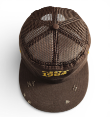 Top-Rated Tactical Patrol Cap for Outdoor Field Use Adjustable Breathable Design Distressed ripped Brown Snapback Cap for Men and Women