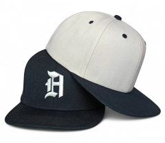 Custom classic wool acrylic green under brim 6 panel snapback cap
