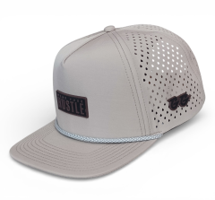 custom 5 panel waterproof hat laser cut golf hat flat brim with rubber patch logo snapback cap