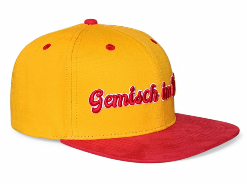 Wholesale China Factory High Quality Black 3D Embroidery Logo Inside Satin Lined Custom Red Black 2 Tones Snapback Cap Hat