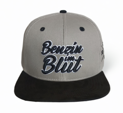 Custom 3D Embroidery Grey Fashion Snapback Hats Sports Outdoor Gorras Suede Brim Unisex 6-panel Baseball Caps Snapback Cap