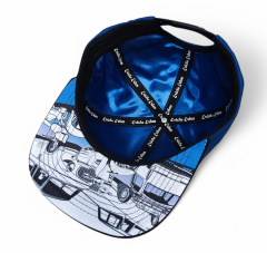 Custom High Quality Gorra Suede Flat Brim Sports Baseball Caps for Men Custom Flat Bill Fitted Hats Satin Lined Snapback Cap