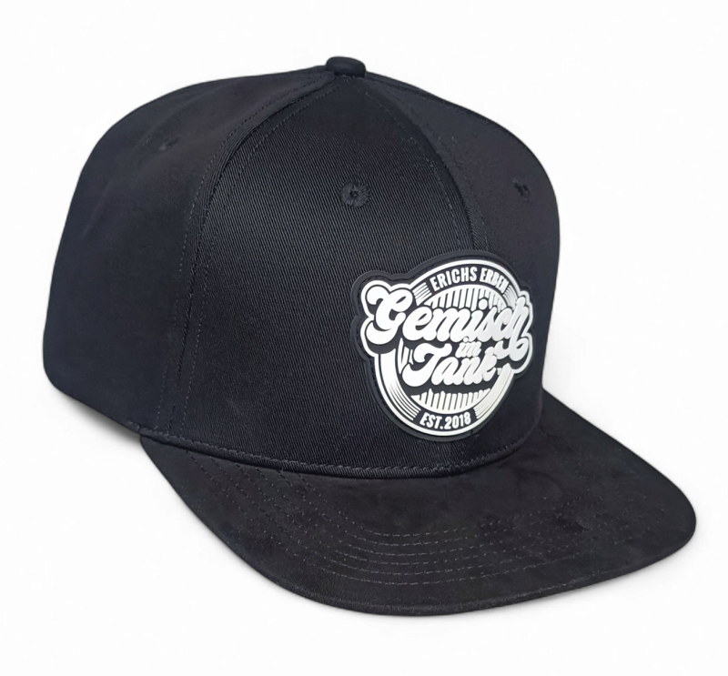 Wholesale Sports Comfortable Flat Suede Brim Rubber Patch Logo Snapback Closure Personalized Baseball Caps Snapback Cap