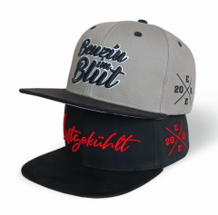 Custom 3D Embroidery Grey Fashion Snapback Hats Sports Outdoor Gorras Suede Brim Unisex 6-panel Baseball Caps Snapback Cap