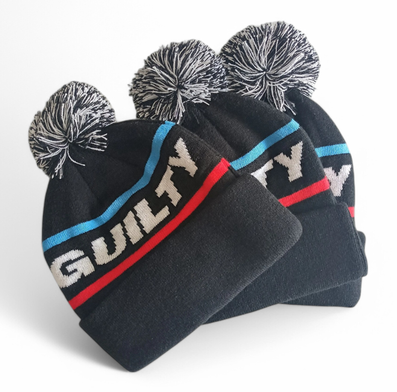 Black Beanie Hats Custom Pom Unisex Acrylic Winter Beanie Hats Custom logo Sports Jacquard Knit Hat Beanie for Men Women