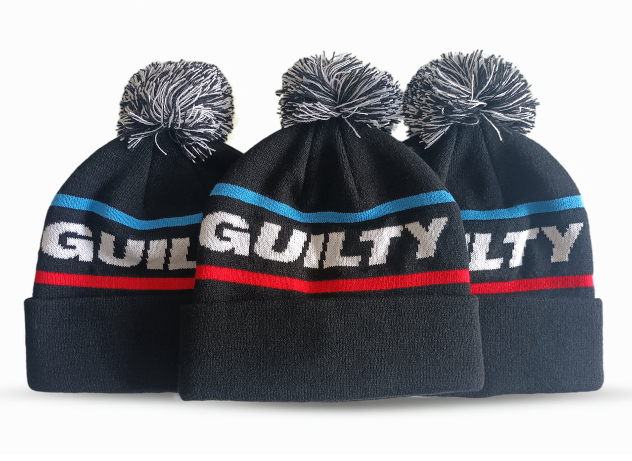 Black Beanie Hats Custom Pom Unisex Acrylic Winter Beanie Hats Custom logo Sports Jacquard Knit Hat Beanie for Men Women