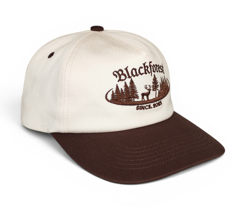 Vintage 100% Cotton Two Tones Snapback Hat Unstructured Custom flat embroidery Beige Brown 5 Panel Slightly Curved Brim Snapback Cap