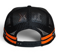 Custom Logo 3D Embroidery High Profile 5 Panel Two Stripes Australia Country Side Striped with Labels Trucker Caps Hats