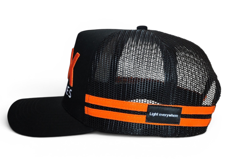 Custom Logo 3D Embroidery High Profile 5 Panel Two Stripes Australia Country Side Striped with Labels Trucker Caps Hats