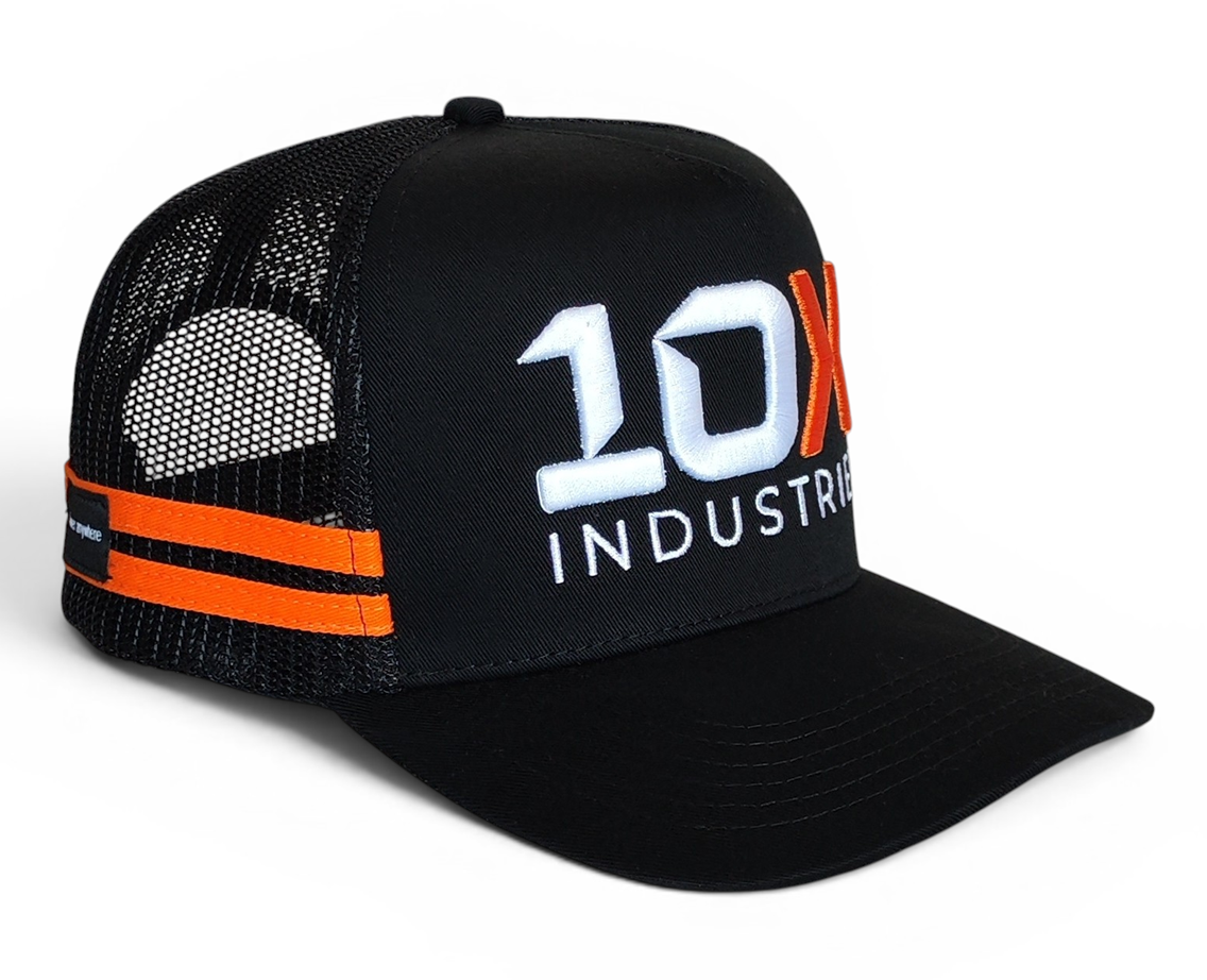 Custom Logo 3D Embroidery High Profile 5 Panel Two Stripes Australia Country Side Striped with Labels Trucker Caps Hats