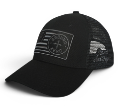 High Quality 6 Panel Black Wholesale Sports Trucker Hat With Custom Embroidery Patch 3D Border Truckers Cap for Outdoor