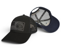 High Quality 6 Panel Black Wholesale Sports Trucker Hat With Custom Embroidery Patch 3D Border Truckers Cap for Outdoor