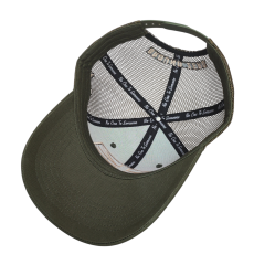 Oem Factory Custom 3D Embroidery Patch Logo 6 Panel Hat Gorras Army Green Unisex Trendy Trucker Cap