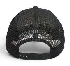 High Quality 6 Panel Black Wholesale Sports Trucker Hat With Custom Embroidery Patch 3D Border Truckers Cap for Outdoor