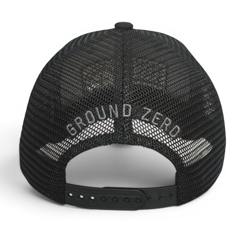 High Quality 6 Panel Black Wholesale Sports Trucker Hat With Custom Embroidery Patch 3D Border Truckers Cap for Outdoor