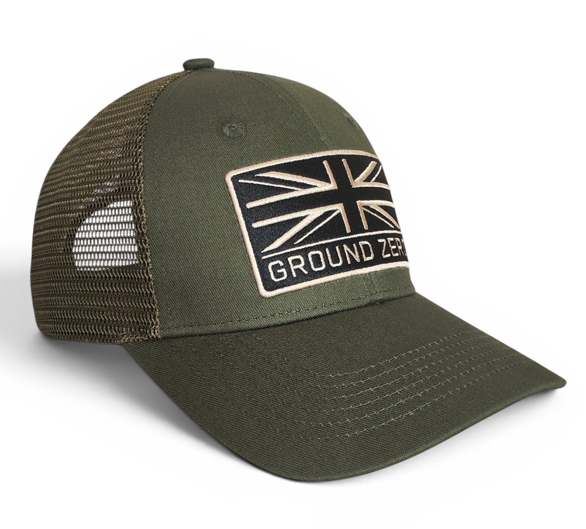 Oem Factory Custom 3D Embroidery Patch Logo 6 Panel Hat Gorras Army Green Unisex Trendy Trucker Cap
