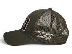Oem Factory Custom 3D Embroidery Patch Logo 6 Panel Hat Gorras Army Green Unisex Trendy Trucker Cap