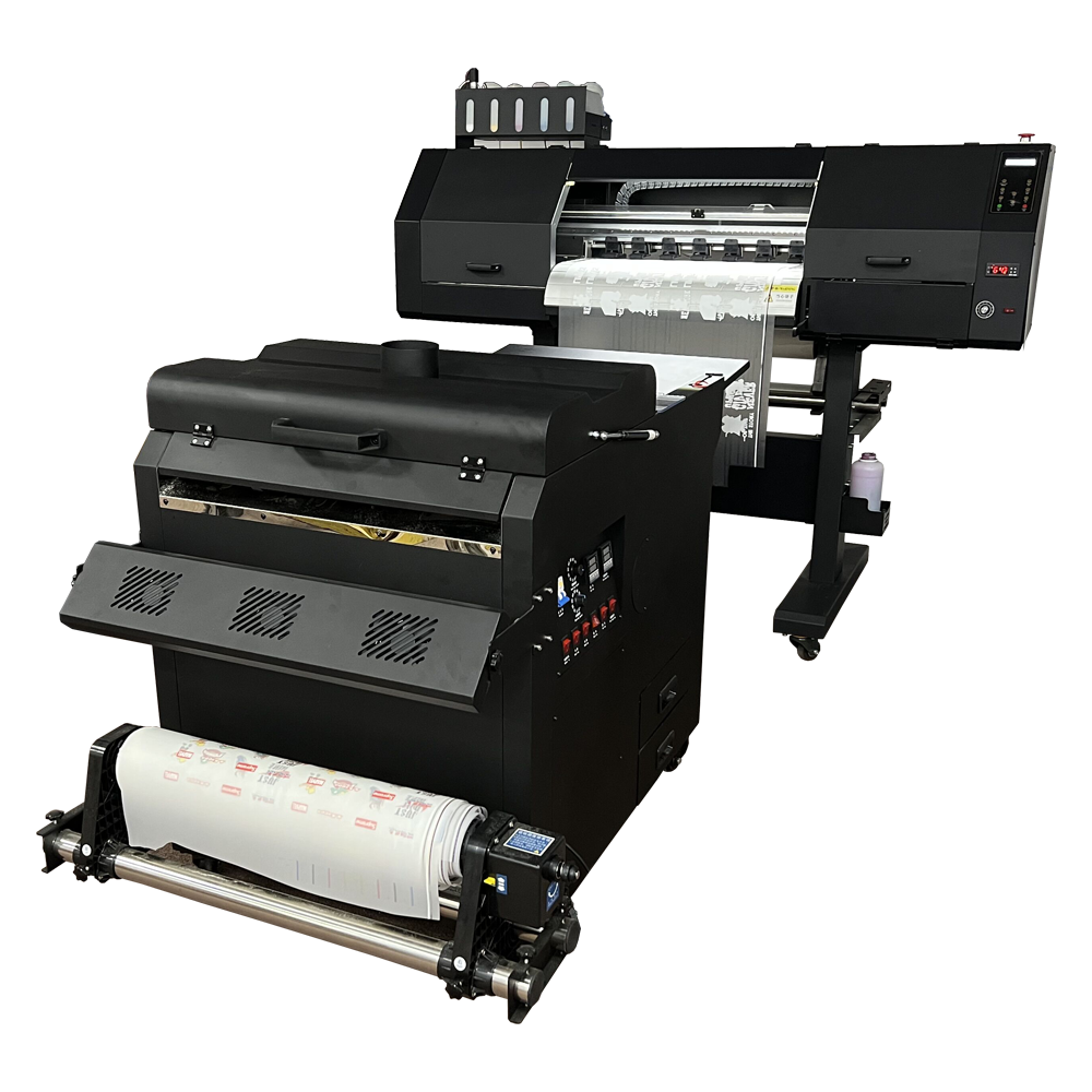 60cm i3200 Dual Printhead DTF Printing Machine With Powder Shaker And Dryer Bundle Set