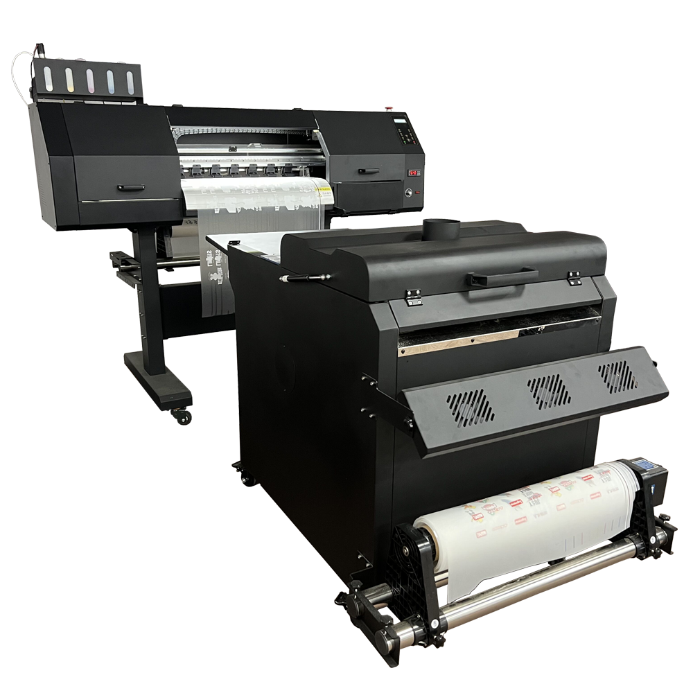 60cm i3200 Dual Printhead DTF Printing Machine With Powder Shaker And Dryer Bundle Set