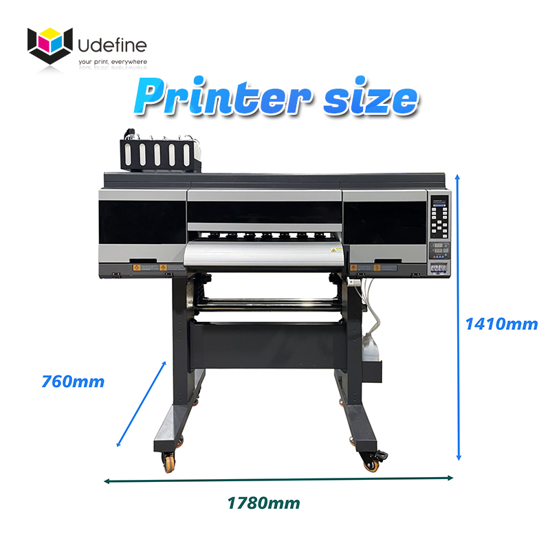 Udefine 24" DTF Printer 5 Heads A1 T Shirt Printer 60cm DTF Printing Solution 60cm DTF Printing Machine With Powder Shaker And Oven