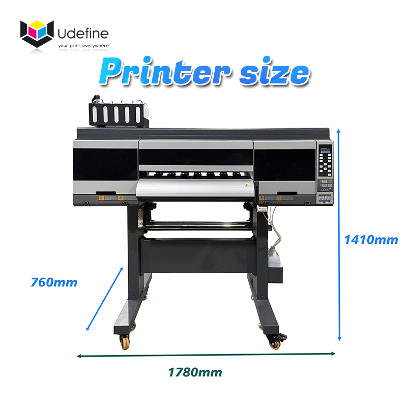 Udefine 24" DTF Printer 5 Heads A1 T Shirt Printer 60cm DTF Printing Solution 60cm DTF Printing Machine With Powder Shaker And Oven