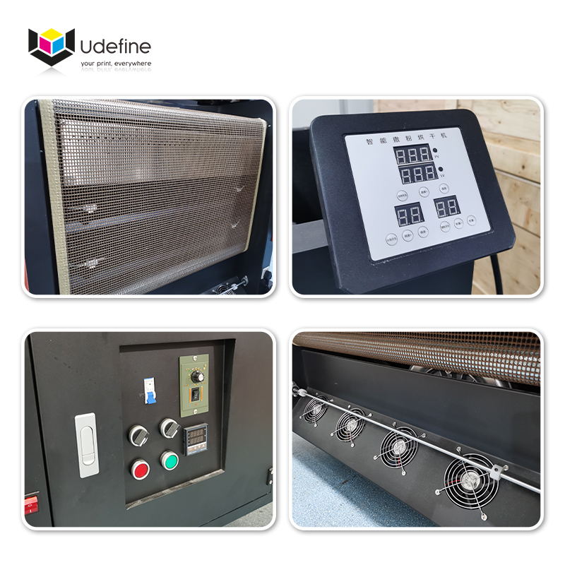 Udefine 24" Vertical DTF Powder Shaker and Oven with Belt-conveyor for DTF Printer A1 T Shirt Printer 60cm DTF Printing