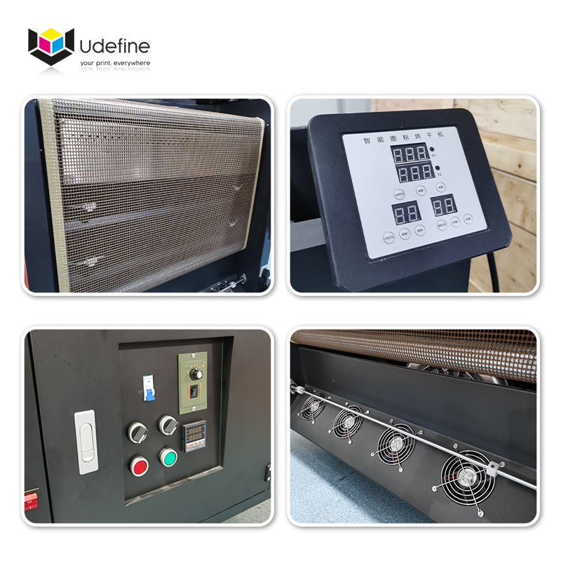 Udefine 24" Vertical DTF Powder Shaker and Oven with Belt-conveyor for DTF Printer A1 T Shirt Printer 60cm DTF Printing