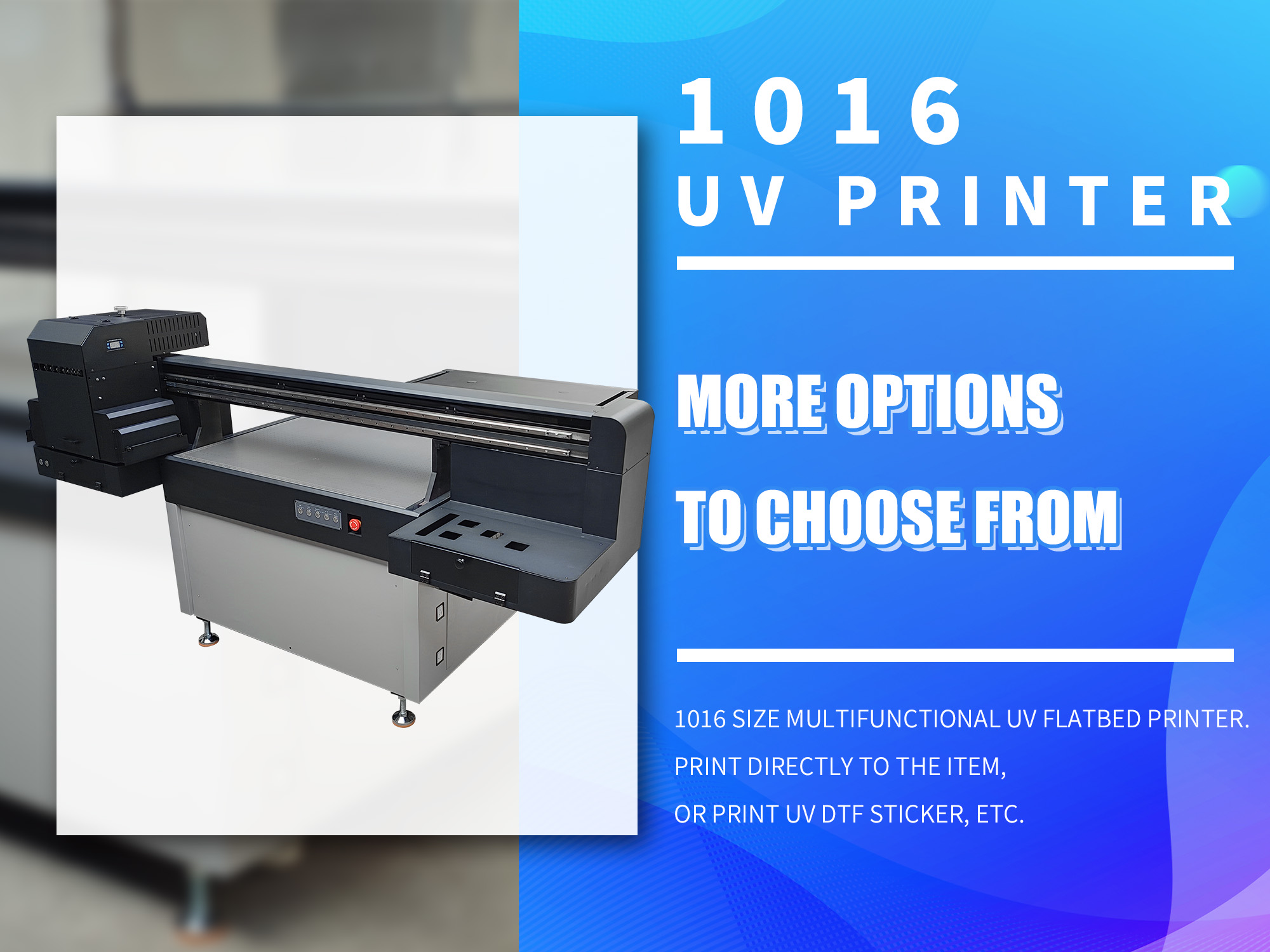 Udefine 1016 Printing Size UV Flatbed Printer Industrial Inkjet Printer for Glass PVC Plastic Acrylic