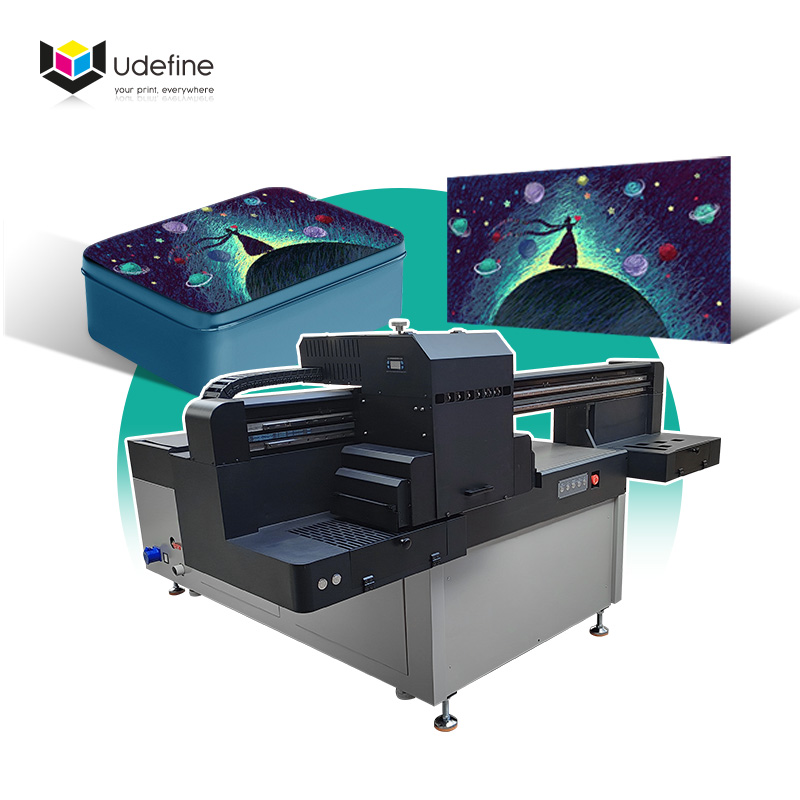 Udefine 1016 Printing Size UV Flatbed Printer Industrial Inkjet Printer for Glass PVC Plastic Acrylic