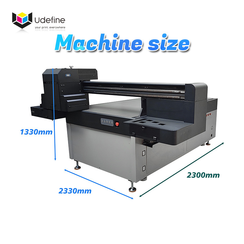 Udefine 1016 Printing Size UV Flatbed Printer Industrial Inkjet Printer for Glass PVC Plastic Acrylic