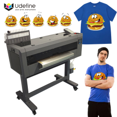 Udefine 24" DTF Printer A1 T Shirt Printer 60cm Direc to PET Roller Film Printing Solution 60cm DTF Printing Machine With Powder Shaker And Oven