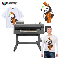 Udefine 24" DTF Printer A1 T Shirt Printer 60cm Direc to PET Roller Film Printing Solution 60cm DTF Printing Machine With Powder Shaker And Oven