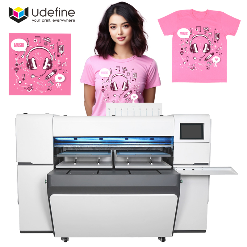 Udefine Double Stations DTG Inkjet Imprimante 4 Heads DTG Printer Impresora Direct To Garment Printers