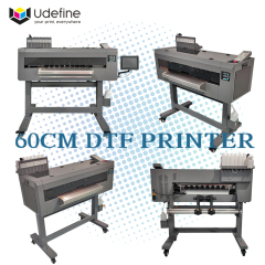 Udefine 24" DTF Printer A1 T Shirt Printer 60cm Direc to PET Roller Film Printing Solution 60cm DTF Printing Machine With Powder Shaker And Oven