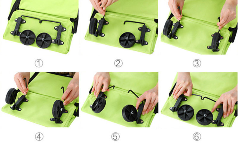 Wheeled Collapsible Shopping Cart