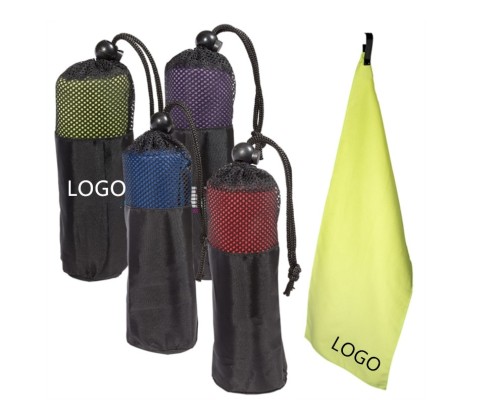 Microfiber Quick Dry &amp; Cooling Towel in Mesh Pouch