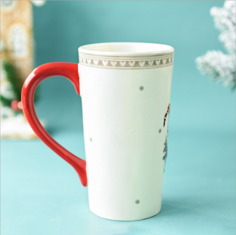 Nordic Style Retro Relief Large Ceramic Mug