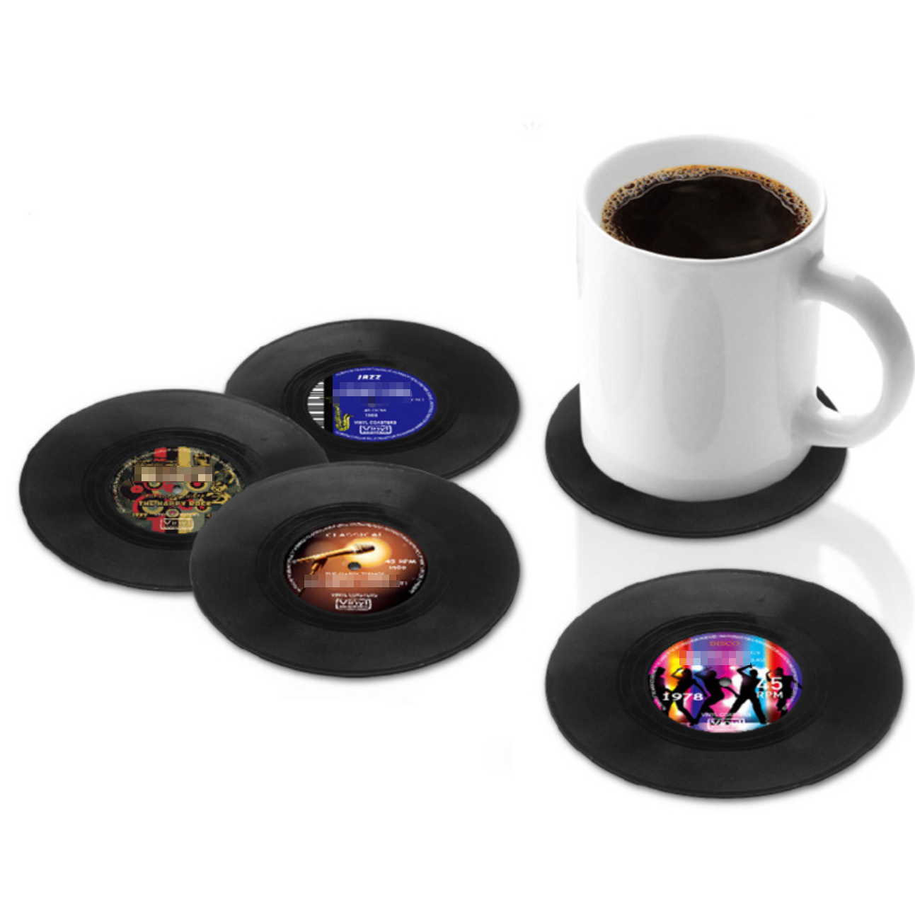 retro CD cosater,vinyl record coaster,drink coaster,reusable,heat