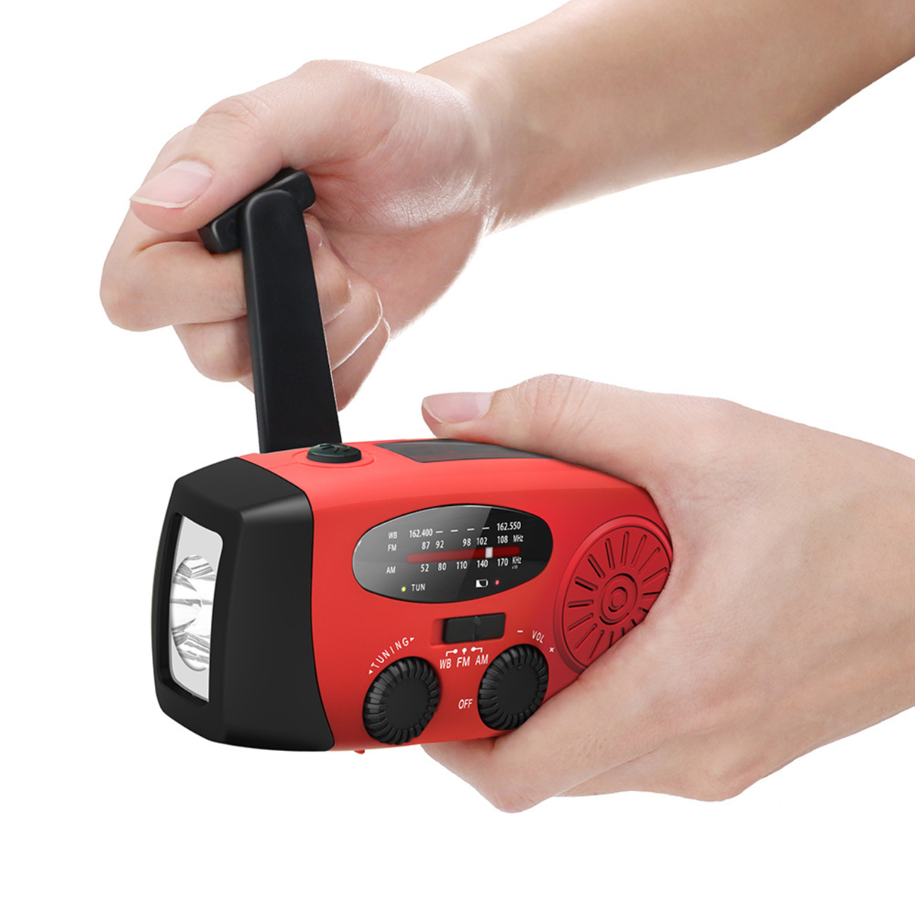 Emergency Hand Crank Radio With LED Flashlight