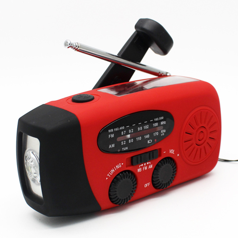 Emergency Hand Crank Radio With LED Flashlight