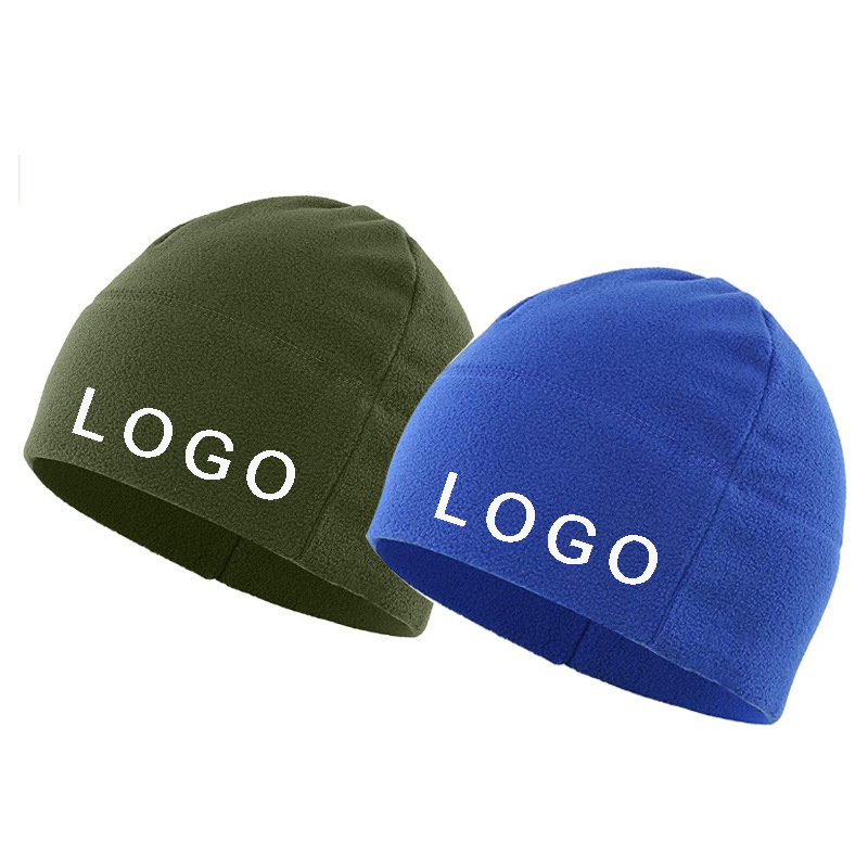 Custom Polar Fleece Winter Hat Fleece Beanie Warm Skull Cap