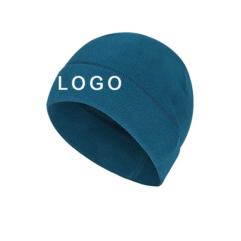 Custom Polar Fleece Winter Hat Fleece Beanie Warm Skull Cap