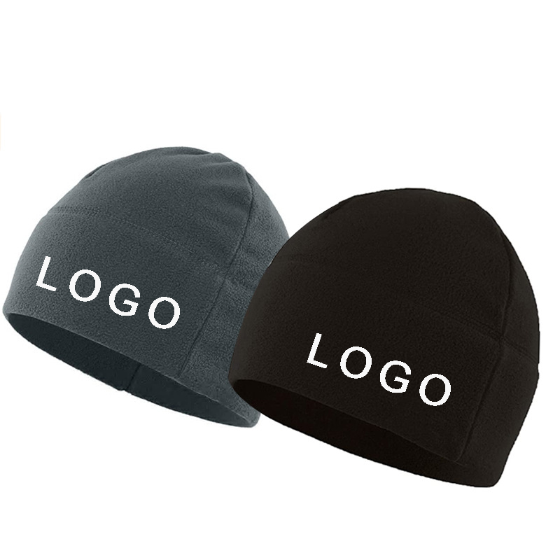Custom Polar Fleece Winter Hat Fleece Beanie Warm Skull Cap